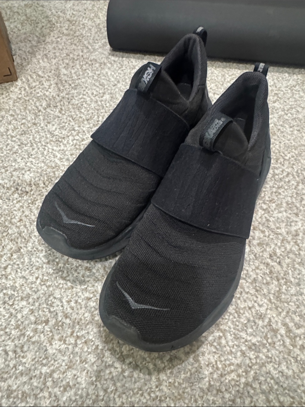 Hoka One One | Black Hupana Slip On Gym Shoes | 8.5